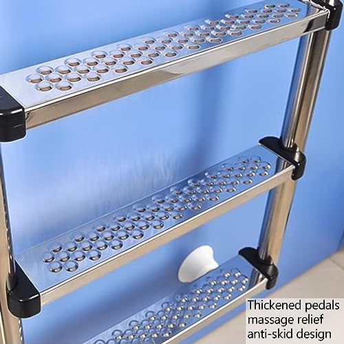 Escalera para Piscina con 5 Peldaños de Acero Inoxidable miniatura 3