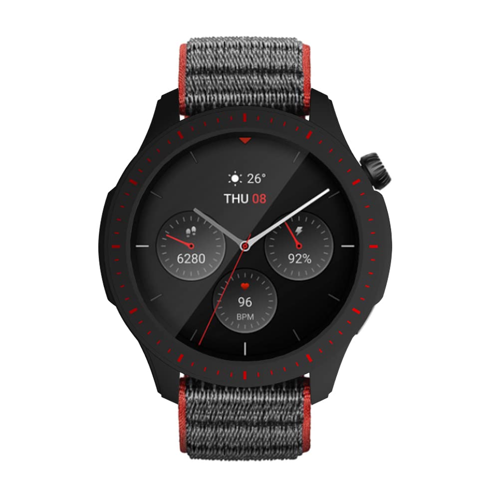 STRAP-IT© TPU Case Geschikt Voor Amazfit GTR Smartwatch Cover Zwart Transparant 143593073