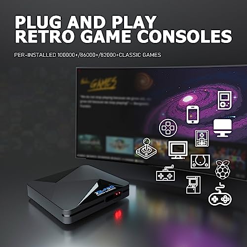 Bearway Retro Game Console Super Console X2 Pro,100,000+Classic Video Games,60+Emulators,Emuelec4.5+Android9.0 Systems+Coree,Multiplayer,2 Wireless Controllers Gift For Friends/Family (256G) #TOP1