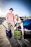 Bagaż kabinowy 130 x 96 x 50 walizka 50 cm w Ryanair Easyjet lekkie 4 kółka twarde etui dzieci mały rozmiar ładowarka dla dzieci powerbank przygotowany koral firmy TOKYOTO Bagaż