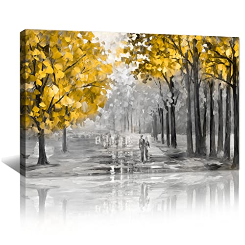 FajerminArt Grande Quadro Moderno Autunno Albero
