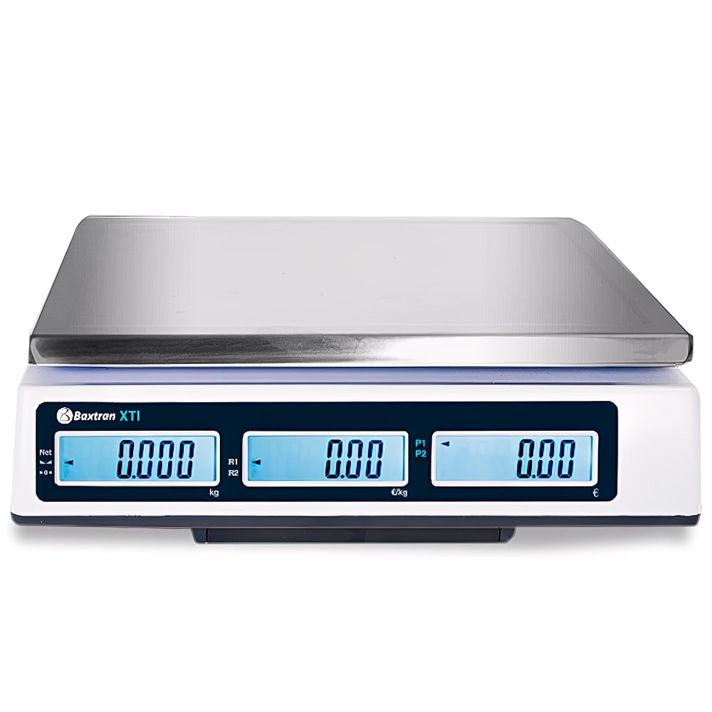 MBH - Balanza Comercial con TPV Profesional hasta 30 kg para Hostelería, Frutería, Carnicería y Panadería. Báscula con Peso-Precio-Importe y RS232 (283x318x110 mm)