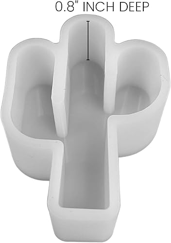 Miniatura 4 de Lashicorn Molde de silicona para cactus  2 pulgadas de ancho x 3 pulgadas de largo x 0.8 pulgadas de profundidad  Molde de fundición de silicona