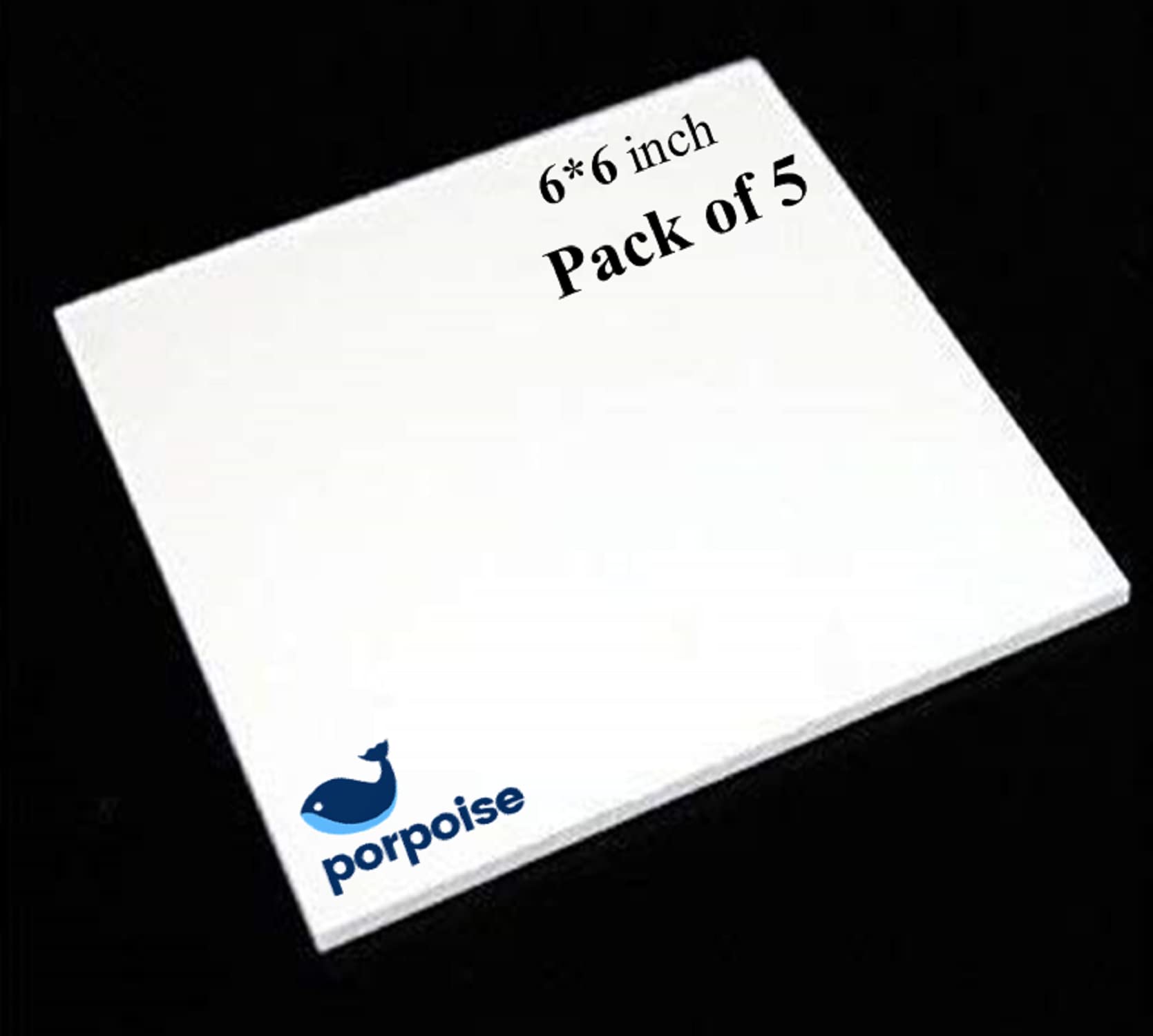 Porpoise Acrylic Sheet 3mm 6"x6" Pack of 5 pcs for Glass Painting High Glass UV Resistance Easy to use It has a Protective Film Cover Its Safe & Durable Multipurpose Use (3mm, 6x6 inch) (White)-image-42
