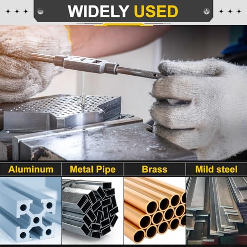 Image of uxcell Hand Taper Tap 3 /4 inch-16 UNF 2B Left Hand Thread Taper Style Taps Straight Flute Screw Tapping Threading Tool High Speed Steel HSS6542