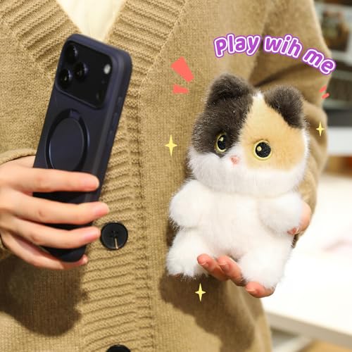 Image of Ditucu Palm-Sized Calico Cat Stuffed Animals Cute Soft Plush Dolls Small Plushies Toys Gifts for Kids 6 inch