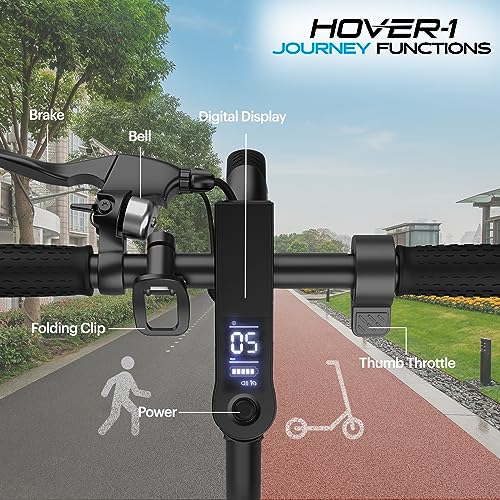 Hover-1 Journey Folding Electric Scooter | 15 MPH, 16 Mile Range, 5HR Charge, LCD Display, 8.5 Inch High-Grip Tires, 264LB Max Weight, Certified & Tested - Safe E Scooter for Kids, Teens & Adults - Thumbnail 4