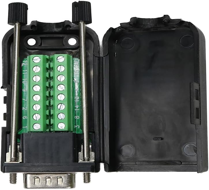 Twinkle Bay D-SUB DB15 Male 15Pin Jack Port to Terminal Breakout Board Connector 3Row Plug, DR15 VGA Male with Case