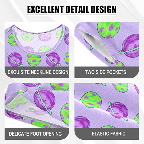 Planet Pajama Set Pajamas Sleepwear Nightwear Loungewear Clothes Set B04046974