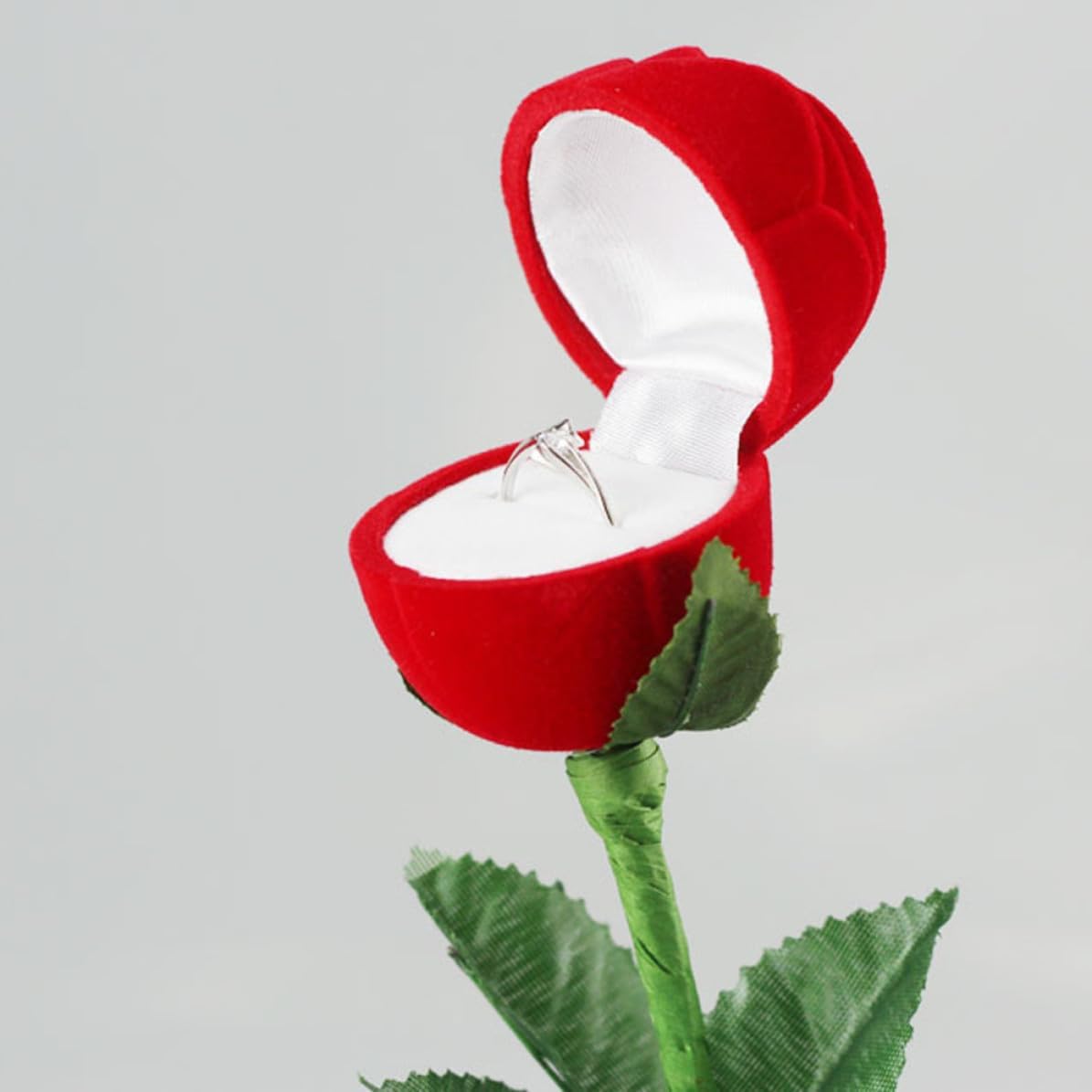 Red Rose Ring Box for Romantic Proposal and Engagement image 3
