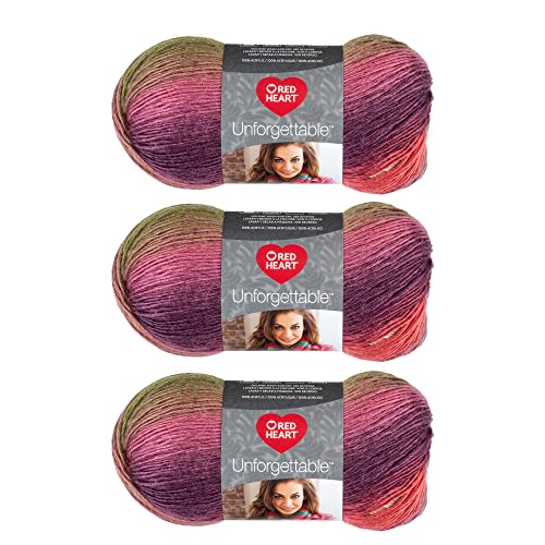 Image of Red Heart Boutique Unforgettable Dragonfly Yarn - 3 Pack of 100g /3.5oz - Acrylic - 4 Medium (Worsted) - 270 Yards - Knitting /Crochet