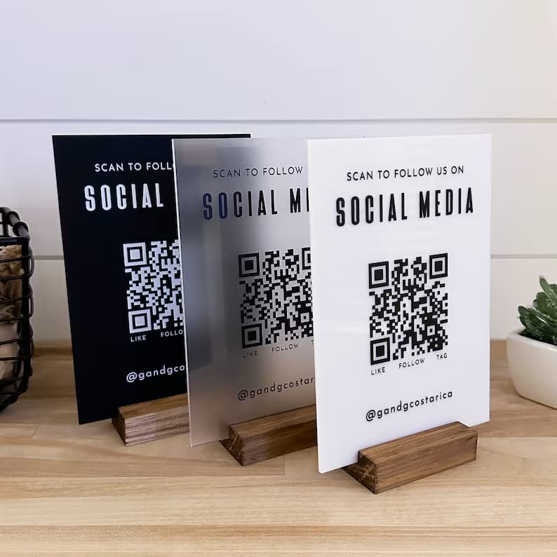 Customize Business Social Media Sign Custom Multi QR Code Sign Venmo Instagram Facebook Plaque Scan to Pay Let's Get Social Signs Company Website Code Beauty Hairdressers Sign Customize Business Social Media Sign Custom Multi QR Code Sign Venmo Instagram Facebook Plaque Scan to Pay Let's Get Social Signs Company Website Code Beauty Hairdressers Sign