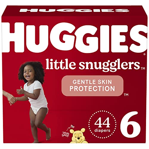 Image of Baby Diapers Size 6 (35+ lbs), 44ct, Huggies Little Snugglers