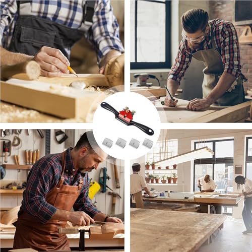 Bamyi 9" Spokeshave Tool, Adjustable Woodwork Hand Planer with 4 Replacement Blades, Hand Planers for Woodworking and Manual DIY Enthusiasts 7 Bamyi 9" Spokeshave Tool, Adjustable Woodwork Hand Planer with 4 Replacement Blades, Hand Planers for Woodworking and Manual DIY Enthusiasts - Image 7
