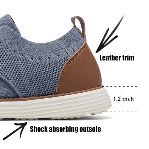 Men's Casual Dress Sneakers Mesh Lace-up Fashion Oxfords Comfortable Lightweight Walking Shoes4