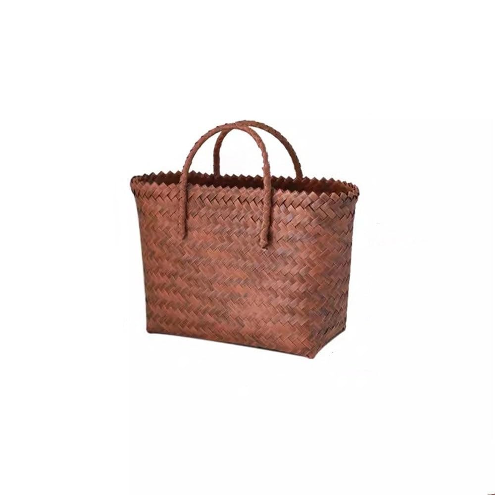 Picnic Basket Imitation Rattan Woven Carrying Outdoor Picnic Basket for Picnic Camping Outdoor(S)