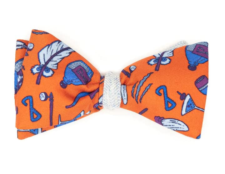 Nœud papillon soie orange Illogico pour remplacer la cravate triste