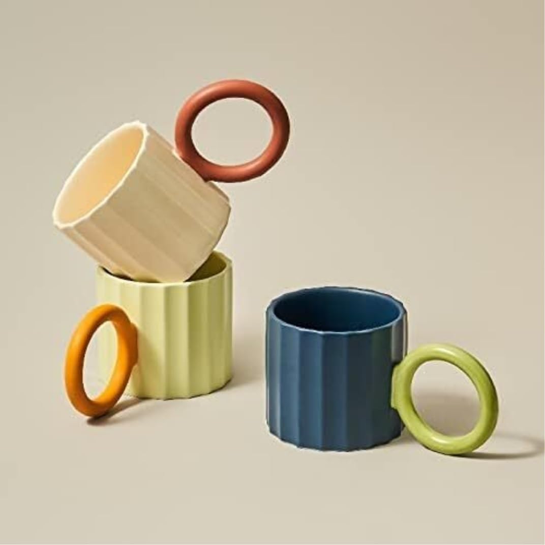 Kawa Kubek Filiżanki do Kawy Kubki Kubki Do Kawy Herbata Mleko Woda Pitna Para Kubek Prezent Urodzinowy Kubek Ceramiczny Kubek Do Herbaty Kubki Do Kawy Filiżanka do Kawy Kubków(Grün)