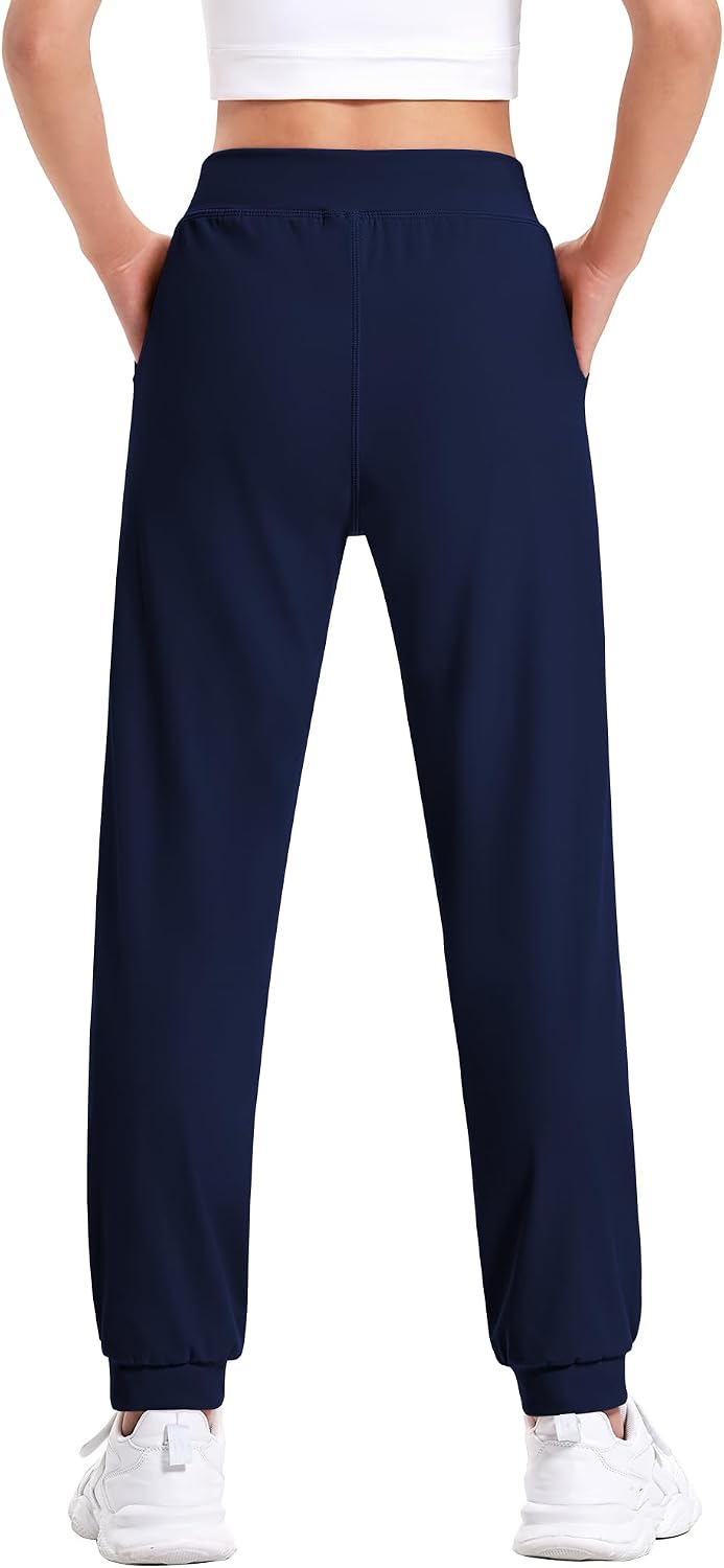 HASMES Girls Joggers Kids Athletic Pants with Pockets Active Pants for Running Yoga Dance Activewear