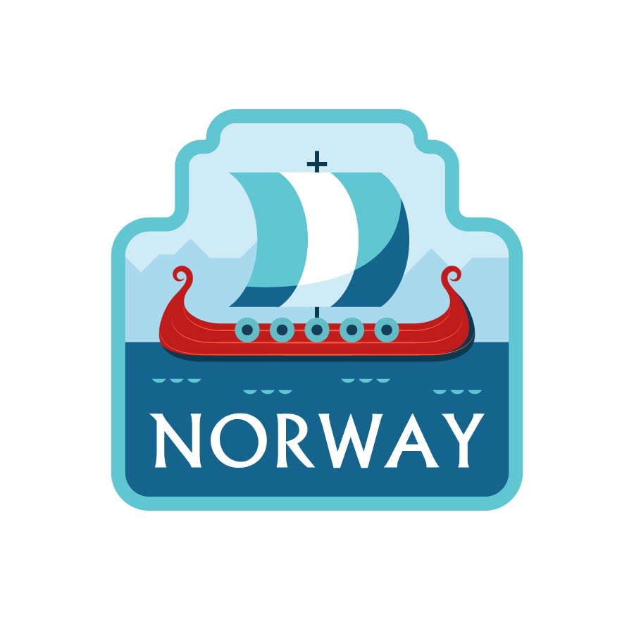 Vagabond Heart Norway Weatherproof Vinyl Sticker