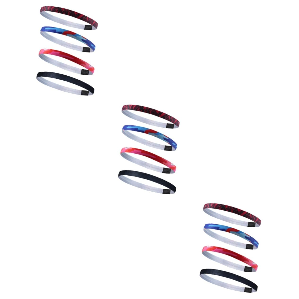 TOYANDONA 3 Set Cinghia Di Anti-slip Atletico Bande Di Chiari Sudore Traspirante Fascia Sportiva Antiscivolo Fascia Per Sportiva Poliestere 4 Pezzi*3