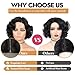 Fancy Hair Short Curly Bob Wig Lace Curled Bob Wigs for Black Women Big Curly Lady Side Part Wigs Synthetic Body Wave Wig for Women Daily Cosplay Use