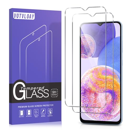 Votvloay 2 Piezas Protector Pantalla para Samsung Galaxy A23 4/5G 6.6',Vidrio Templado, Dureza 9H, Ultra Transparente, Anti Arañazos, Sin Burbujas,Ultra Resistente,para Samsung A23 4/5G, Clear