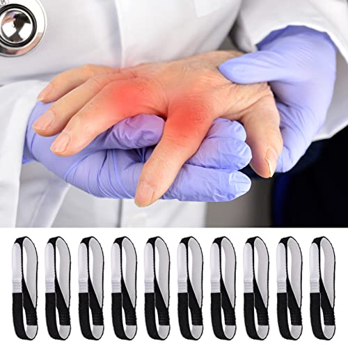 Hejo Trigger Finger Schiene, 10 Stück Fingerbandage, Bandage Finger, verstellbare Fingerschutz für Mittelfinger, Ringfinger, Kleiner Finger