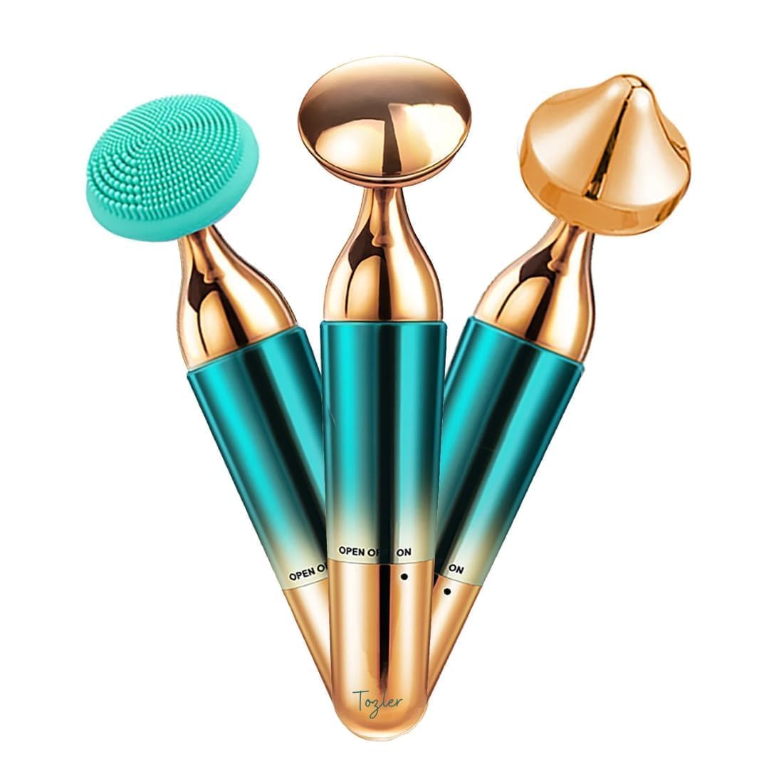 3 In 1 Premium Kdk Massager Electric Facial And Neck Anti Wrinkle Anti Aging Device Vibration Massage Modes Face Slimming Sculpting Uplifting Skin Firming Tightening-image-42