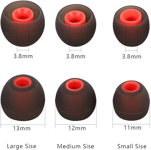 Miniatura 5 de Brandless Puntas de silicona para auriculares de repuesto para auriculares Tapón Eartips Tips Eargels 9 pares SML