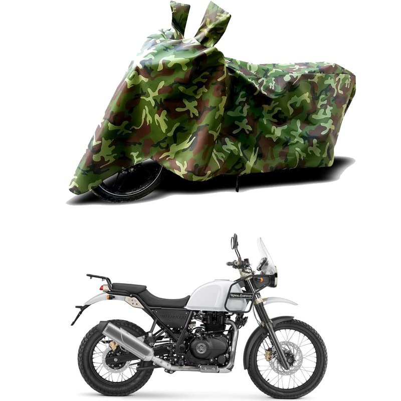 Image of 100% Water Resistant Bike Scooty Two Wheeler Body Cover Compatible for Royal Enfie Himalayan /UV-Rays /Heat Protection /Birds Dropping /Scratchproof /Dust Proof /Waterproof /All Varient[Green MJ]