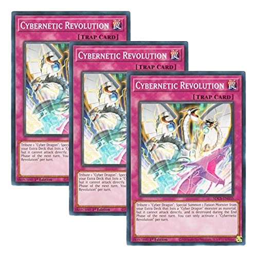 Amazon.co.jp: 【 3枚セット 】遊戯王 英語版 SDCS-EN035 Cybernetic 