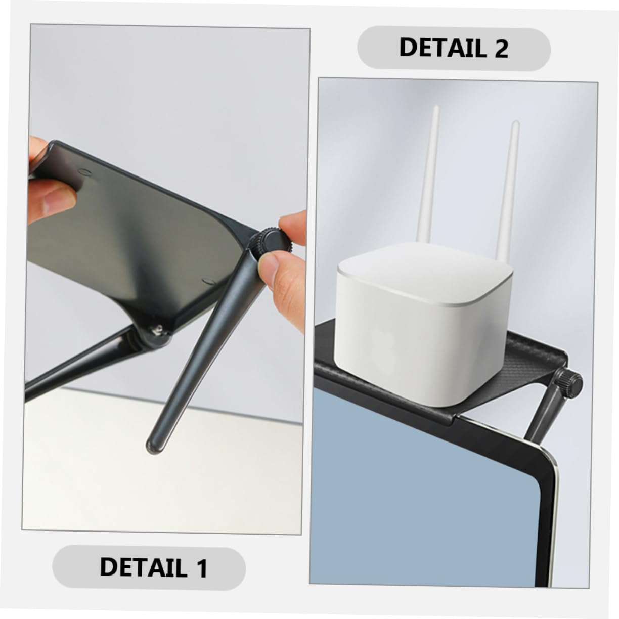 Étagère Supérieure pour Écran et Routeur 16,4x11,3 Cm en Plastique Résistant Support de Rangement Polyvalent pour Télévision Bureau Salon Lot de 3 Pièces