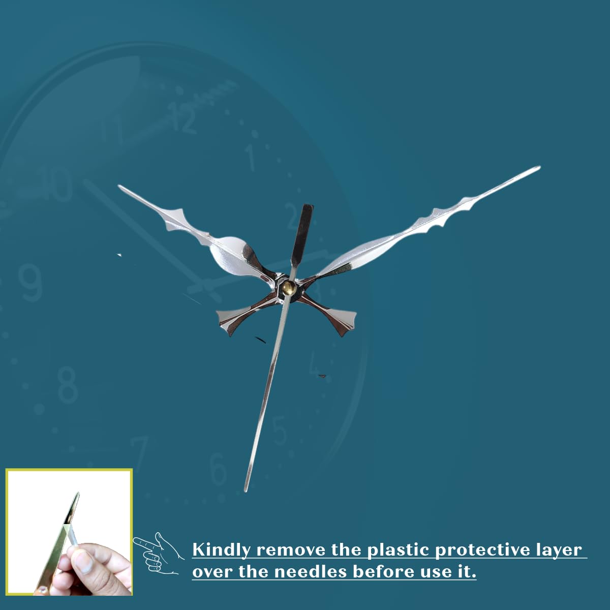 Epoxy Fusion Sweep & Silent Movement for Wall Clock with Needles I Wall Clock Machine and Hands Big (15.5x12x12) (Citizen) 1