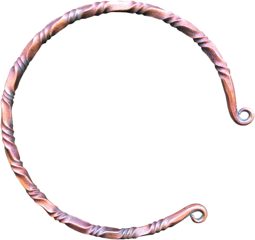 NauticalMart Medieval Iron Necklace Traditional Celtic Torq Torque, Hand Forged Torc, Medieval Nordic Torc, Authentic Neckand Ancient Norse Neck Ring Viking Torc Gift Jewelry for Men Women