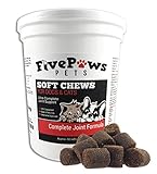 Five Paws Essential Vitamins for Dogs with Glucosamine Chondroitin & MSM Daily Vitamin with Excellent Joint and Mobility Support Low Dosage 2 Plus Months Supply/60 Count