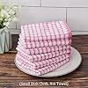 Sourcingmap Cotton Dish Cloths 38 x 27 cm Pack of 6 - Pink