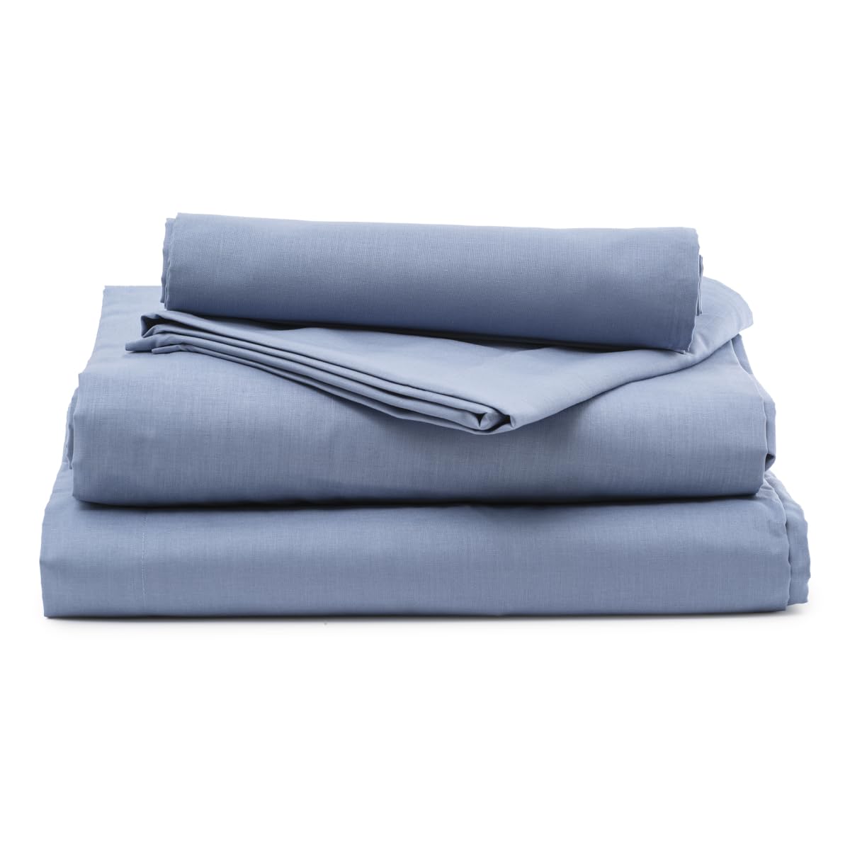 INTRECCI HOME Completo Lenzuola Francese, Set Lenzuola in Puro Cotone, Lenzuolo sopra 220x300cm + Lenzuolo sotto 140x200+30cm + 2 federe 52x82cm, Made in Italy, Elegante, Confortevole, Tinta Unita
