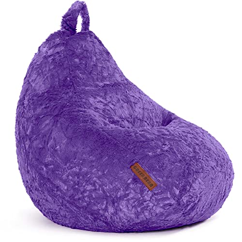 Green Bean Plüsch Sitzsack 45x45x60cm - Indoor Sitzkissen mit 120L EPS...