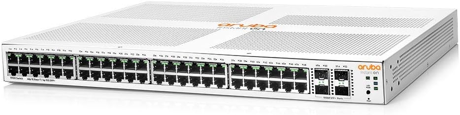 HPE Networking Instant On Switch Series 1930 48-Port Gb Smart-Managed Layer 2+ Ethernet Switch | 48x 1G | 4X SFP+ | US Cord (JL685A#ABA)