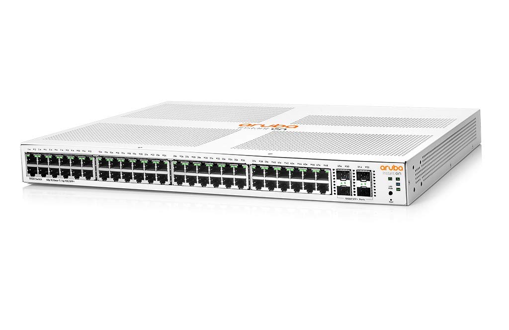 HPE Networking Instant On Switch Series 1930 48-Port Gb Smart-Managed Layer 2+ Ethernet Switch | 48x 1G | 4X SFP+ | US Cord (JL685A#ABA)