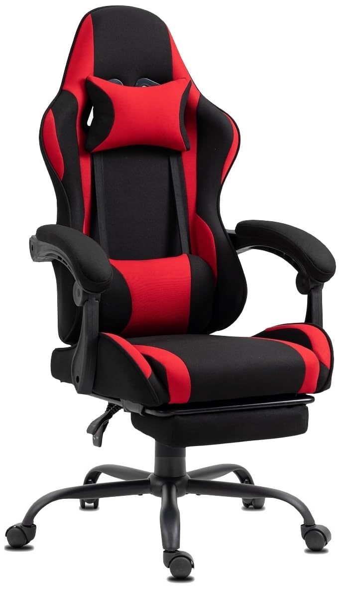 Delman 02-0040 Chaise de Jeu en Tissu, Rouge, Grand modèle
