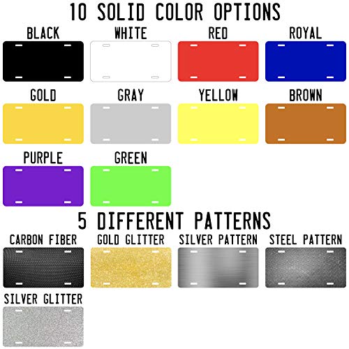 image for United Craft Supplies Custom License Plate for Cars - Your Text Here |
