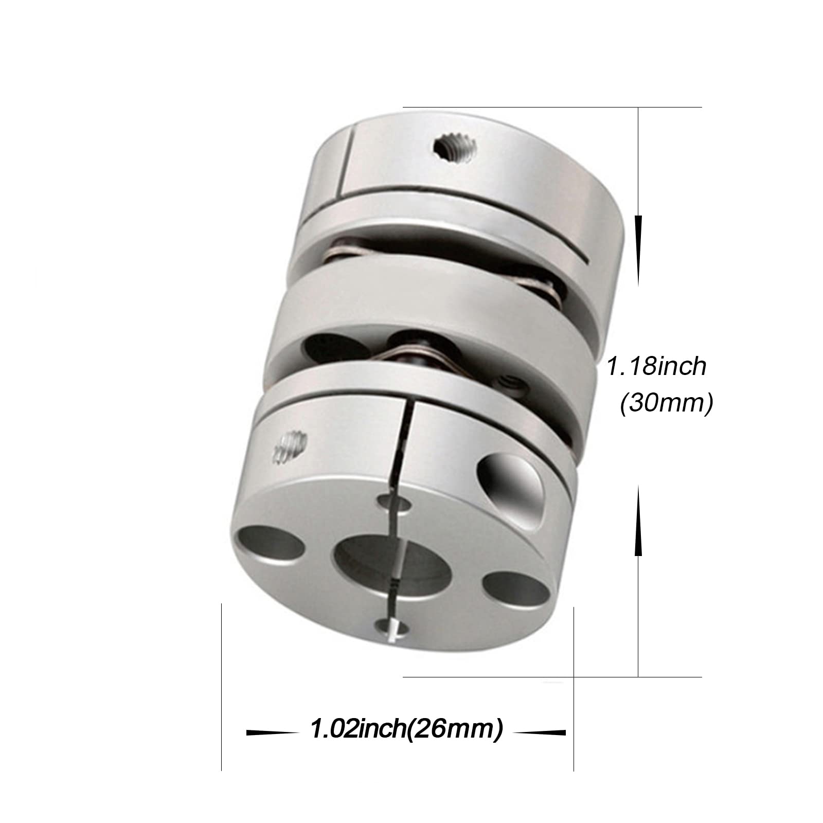 GND Flexible Shaft Coupling 6 to 6mm Diameter 26mm Length 35mm for Printing Machine Servo Electric Motor(6x6)