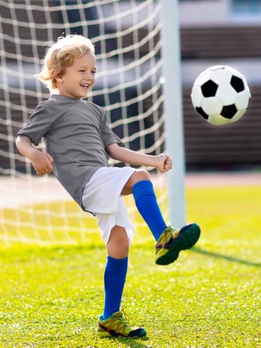 Image of Boys Neon Shirts Dry Fit Athletic T Shirts UPF 50+ Performance Cooling Shirt Short Sleeve Rash Guard Kids Top for Boys Girls