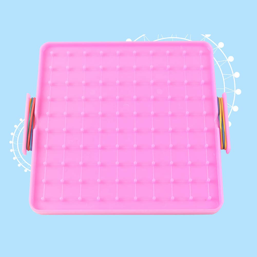 4 Geoboard Doppia Faccia Per Bambini - Giocattolo Educativo Con Elastici, 16x16 Cm, Regalo