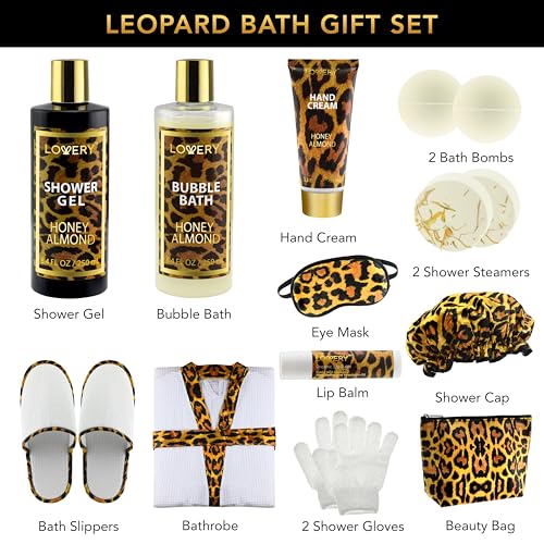 Christmas-Gifts-At-Home-Spa-Kit-with-Honey-Almond-Scent--17Pcs-Relaxing-Bath-Gift-Set-with-Vitamin-E-Rich-Bath-Essentials-Bubble-Bath-Hand-CreamLip-Balm-Bath-Robe-Slippers-Shower-Cap-More
