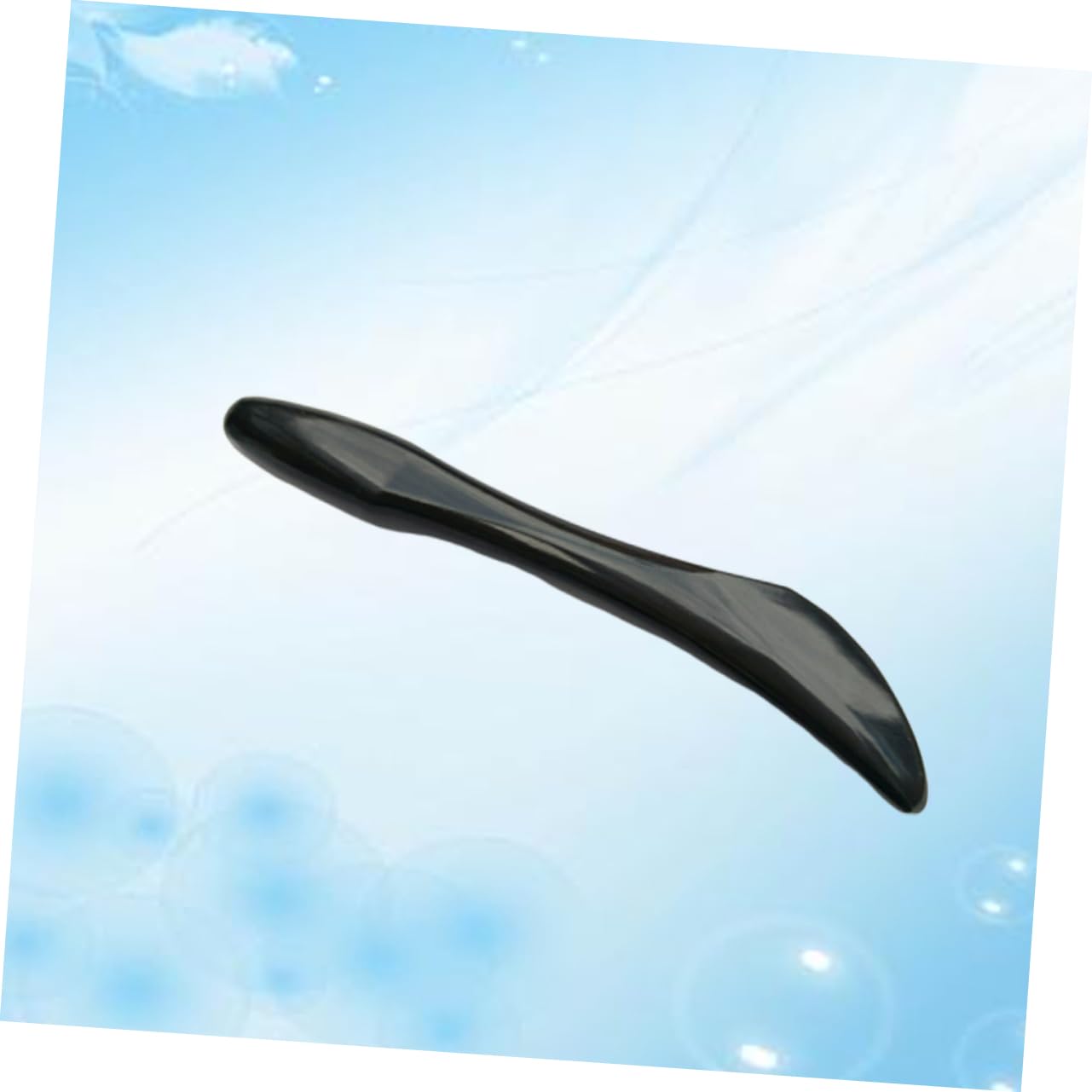 Mikinona Guasha Scraping Massage Tool Horns Ribs Stick Board Handheld Scraper for Home Salon Black