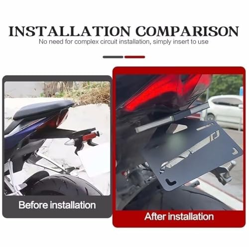 Support de plaque pliable avec LED résout la bavette lourde sur RSV4 - 4