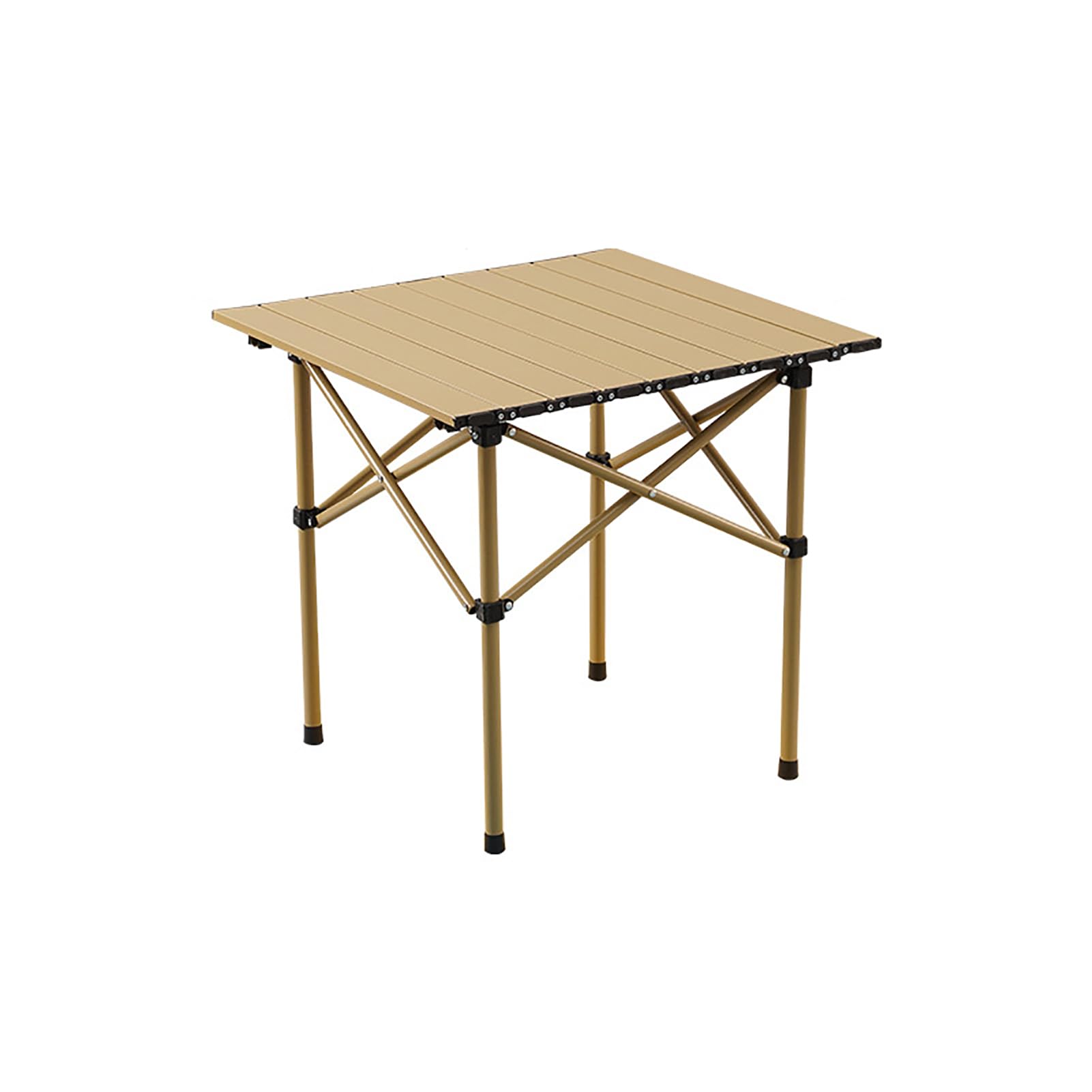 Table pliante portable de camping en acier au carbone avec sac de rangement